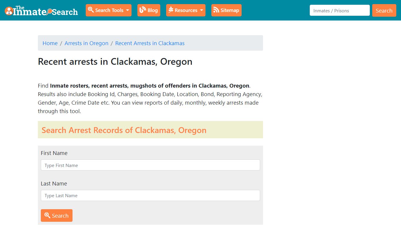 Recent arrests in Clackamas, Oregon | Mugshots, Rosters, Inmates, Crimes