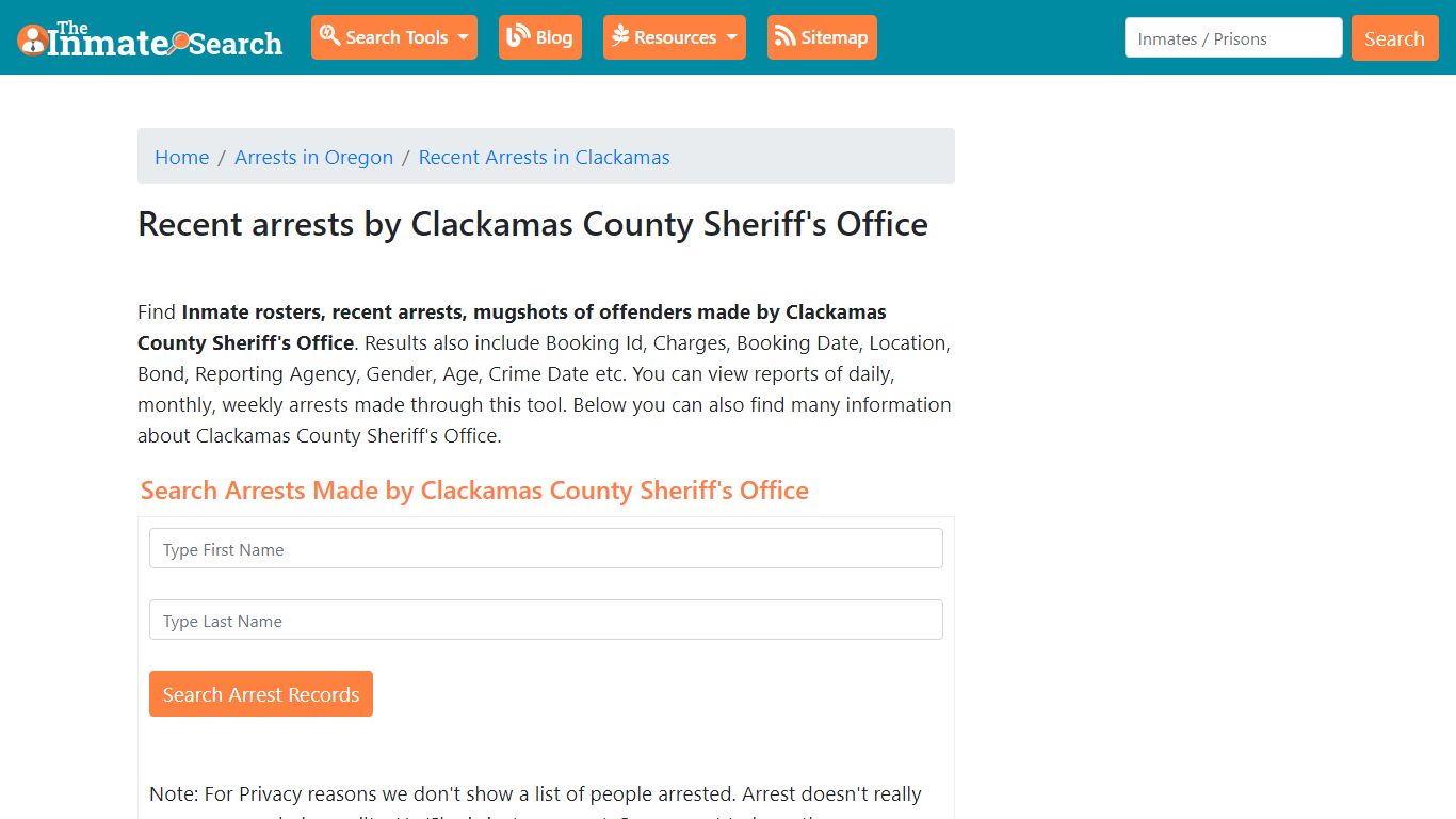 Recent arrests by Clackamas County Sheriff's Office | Mugshots, Rosters ...